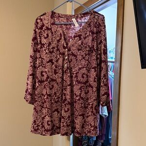 Paisley Burgundy Blouse